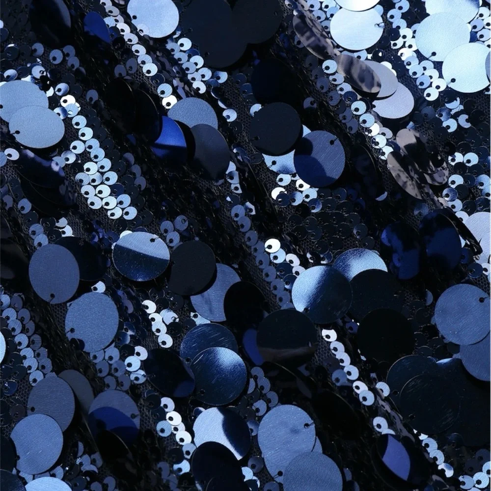 Sequin Mini Dress in Blue with Criss Cross Back - NWT - Picture 3 of 4